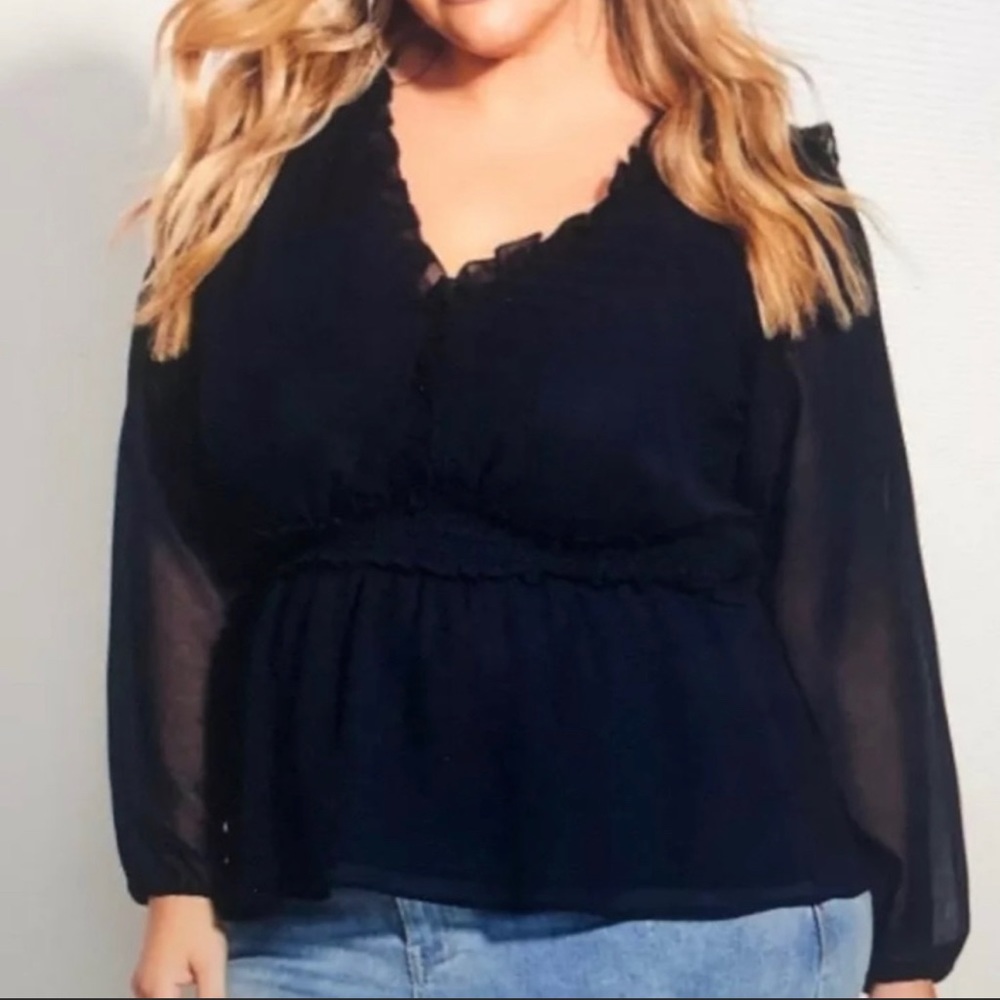 City Chic Ruffle Blouse